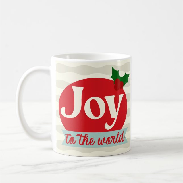 Caneca De Café Alegria De Natal Para O Mundo (Esquerda)