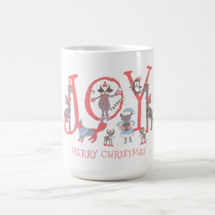 Caneca De Café Alegria Feliz Natal Animais de Inverno