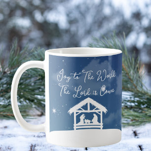 Caneca De Café Alegria para o Mundo Cena de Natal Religiosa