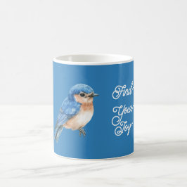 Caneca De Café Alegria Pássaro Azul