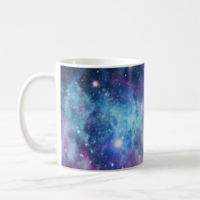 Caneca De Café Além do Abstrato do Cosmos Maravilhas do Universo (Esquerda)