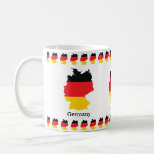 Caneca De Café Alemanha: Bandeira do Map Souvenir Design
