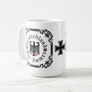 Caneca De Café Alemanha/Deutschland Para sempre/águia negra/cruz
