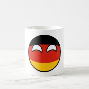 Caneca De Café Alemanha Geeky de tensão engraçada Countryball
