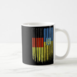 Caneca De Café Alemanha Ucrânia Bandeira Alemã Ucraniana Tridente