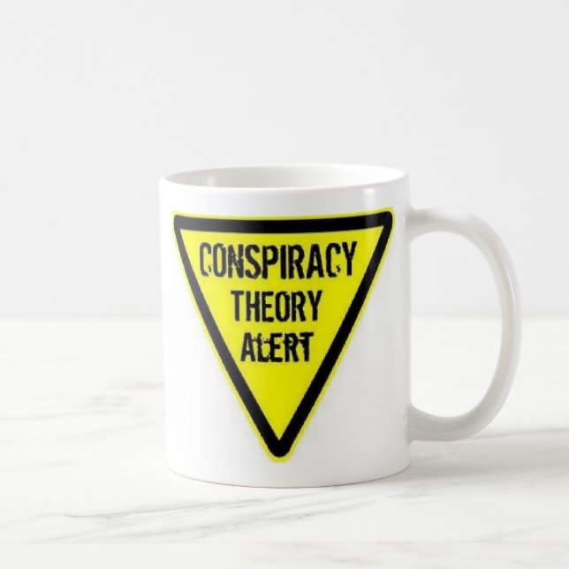 Caneca De Café Alerta da teoria da conspiração (Direita)