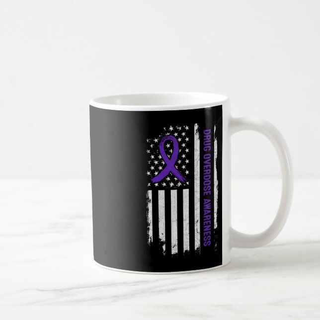 Caneca De Café Alerta de Sobredosagem com Drogas Bandeira America (Direita)