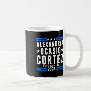 Caneca De Café Alexandria Ocasio Cortez Para O Presidente 2028, A