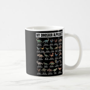 Caneca De Café Alfabeto Abc De Dinossauro Engraçado Para Meninos