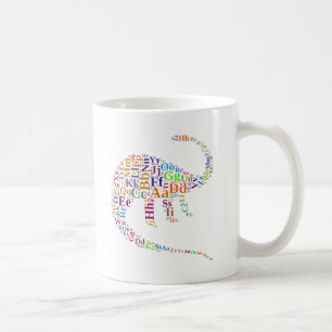 Caneca De Café Alfabeto de Dino