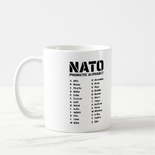 Caneca De Café Alfabeto Fonético OTAN Canadá