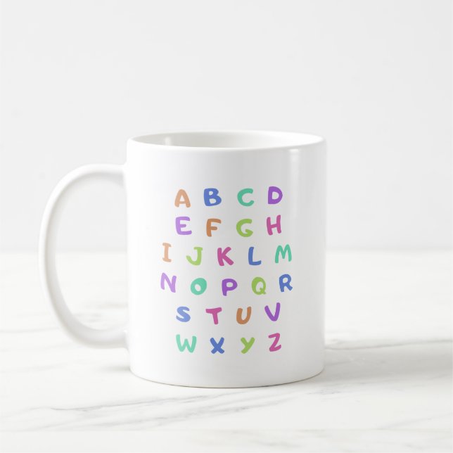 Caneca De Café alfabeto inglês (Esquerda)