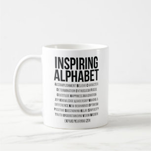 Caneca De Café Alfabeto Inspirador