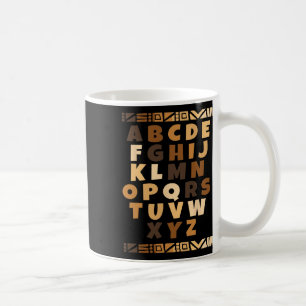 Caneca De Café Alfabeto Melanina Mês da História Negra Professore
