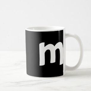 Caneca De Café Alfabeto Minúscula m