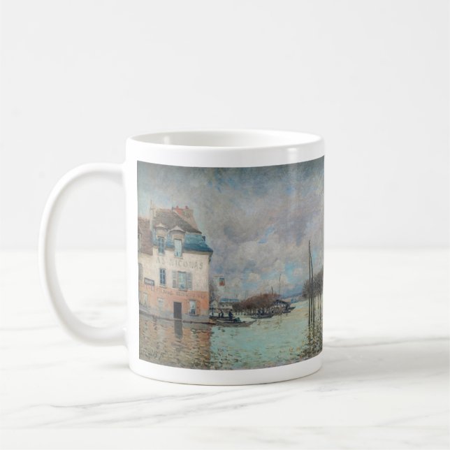Caneca De Café Alfred Sisley - Inundações em Port-Marly 1876 (Esquerda)