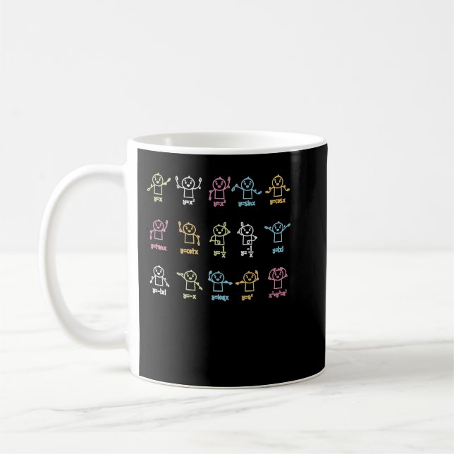 Caneca De Café Álgebra Dança Engraçada Gráfico Figuras Equação Ma (Esquerda)