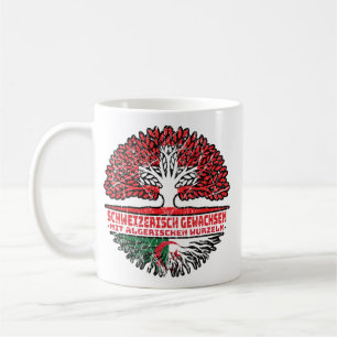Caneca De Café Algerien Algerisch Schweizer Schweiz Baum Wurzel