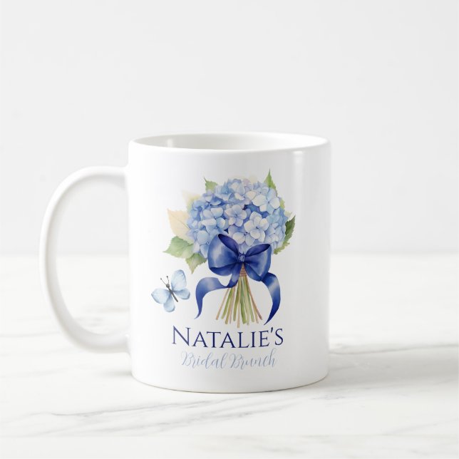 Caneca De Café Algo sobre o Chá de panela personalizado Hydrangea (Esquerda)