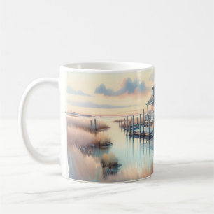 Caneca De Café Algodão Costeiro em Marsh do Sunrise