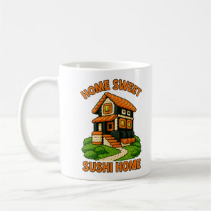 Caneca De Café Algodão De Foodie De Sushi House Whimsic