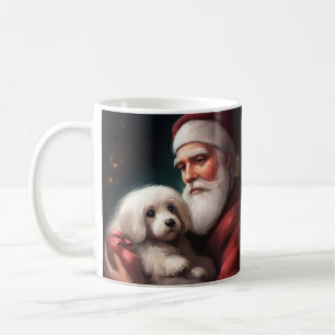 Caneca De Café Algodão De Tulear Com Natal Do Papai Noel