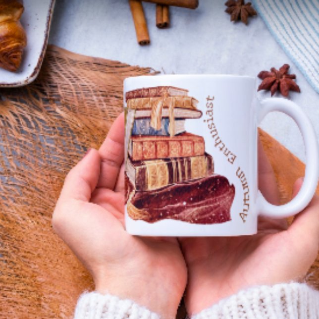 Caneca De Café Algodão Do Livro De HalloweenCore (Autumn enthusiast and lover of old books coffee mug)