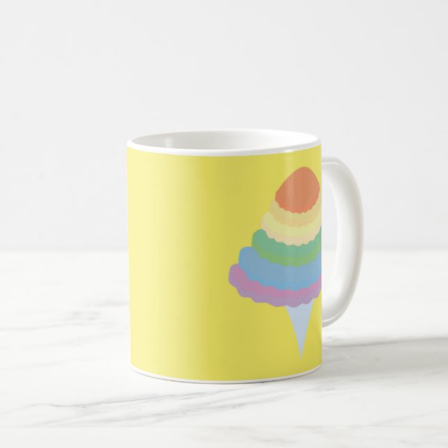 Caneca De Café Algodão Doce Arco-íris (Frente Esquerda)
