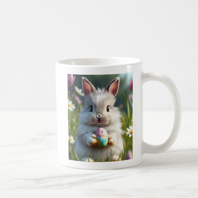 Caneca De Café Alguém coelho te ama neste Páscoa! (Direita)