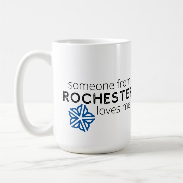 Caneca De Café Alguém de Rochester (NY) me ama (Esquerda)