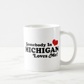 Caneca De Café Alguém Em Michigan Me Ama