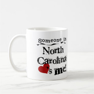 Caneca De Café Alguém em North Carolina ama-me