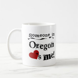 Caneca De Café Alguém em Oregon ama-me