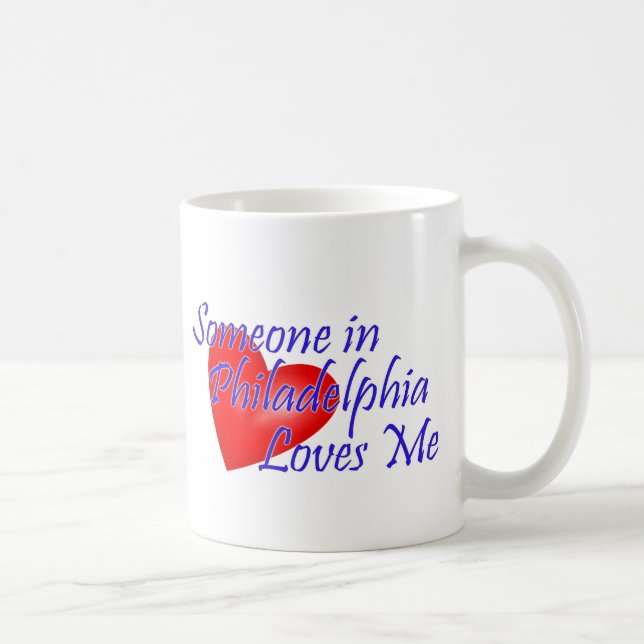 Caneca De Café Alguém em Philadelphfia ama-me (Direita)