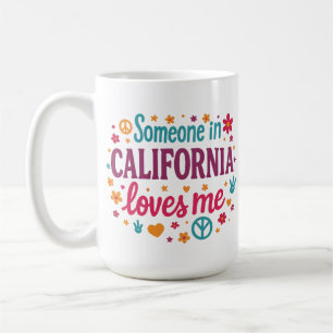 Caneca De Café Alguém na Califórnia Me Ama Presentes Engraçados