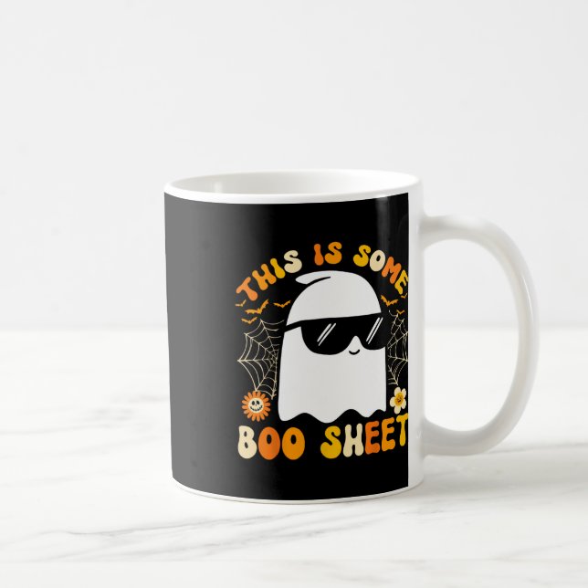 Caneca De Café Algum Folheto de Boas Folhas de Halloween Ghost En (Direita)