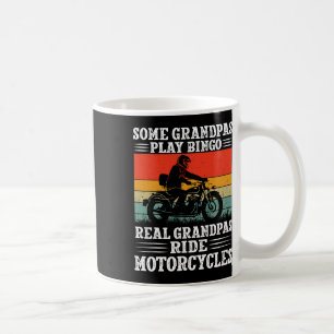 Caneca De Café Alguns Avós Jogam Bingo Real Vovô Ride Motorc