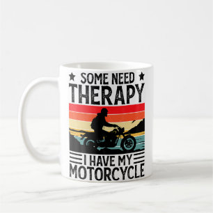 Caneca De Café Alguns Precisam de Terapia Eu Tenho Minha Moto Mot