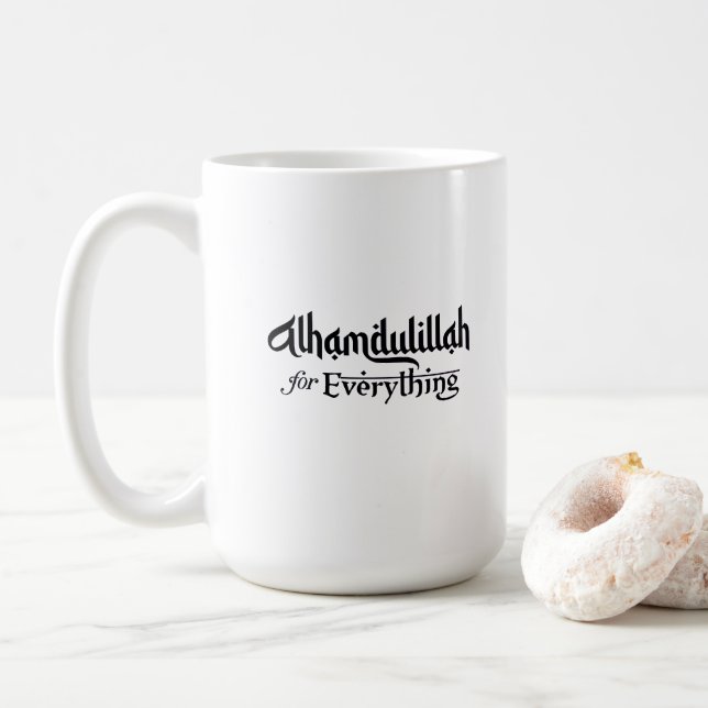 Caneca De Café Alhamdulillah for Everything Minimal Islamic Gift (Com Donut)