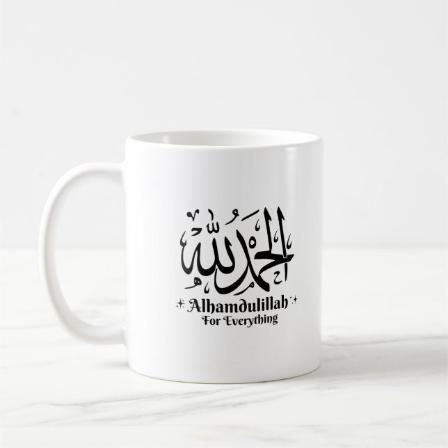 Caneca De Café Alhamdulillah Por Tudo Islâmico (Esquerda)