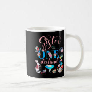 Caneca De Café Alice No Onederland Irmã Da Família Do Aniversário