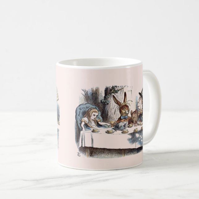 Caneca De Café Alice no País das Maravilhas - Coelho Branco Kanin (Frente Esquerda)