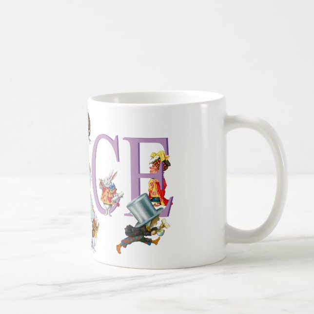 Caneca De Café Alice no país das maravilhas e amigos (Direita)
