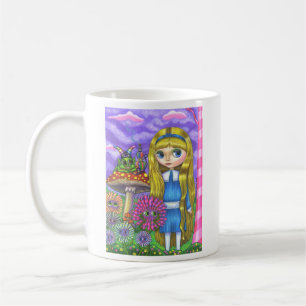 Caneca De Café Alice no País das Maravilhas e na Cuta das Lagarta