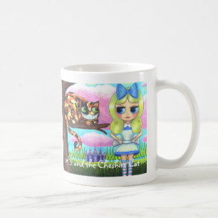 Caneca De Café Alice no País das Maravilhas e o Gato de Cheshire