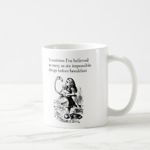 Caneca De Café Alice no País das Maravilhas, "Seis Coisas Impossí
