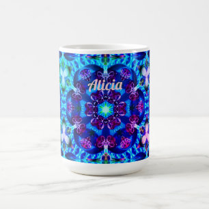 Caneca De Café ALICIA ~ Padrão Bonito da Gliteria ~