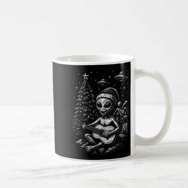 Caneca De Café Alien Loves Christmas  (Direita)