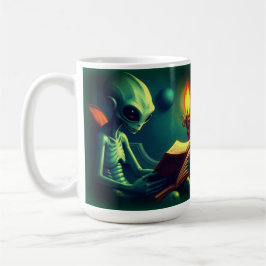 CANECA DE CAFÉ ALIEN READING