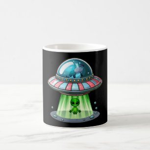 Caneca De Café Alienígena Abduzindo Vaca